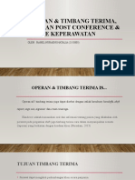 Operan & Timbang Terima, Pre Dan Post Conference & Ronde Keperawatan (Rahel Nuraeni)