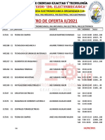 Maestro de Oferta II-2021 Ing. Electromecanica