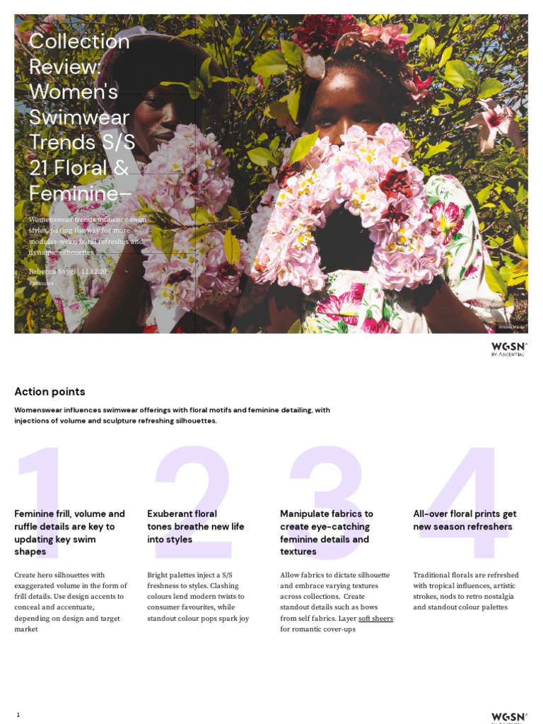 Collection Review Women S Swimwear Trends S S 21 Floral Feminine PDF