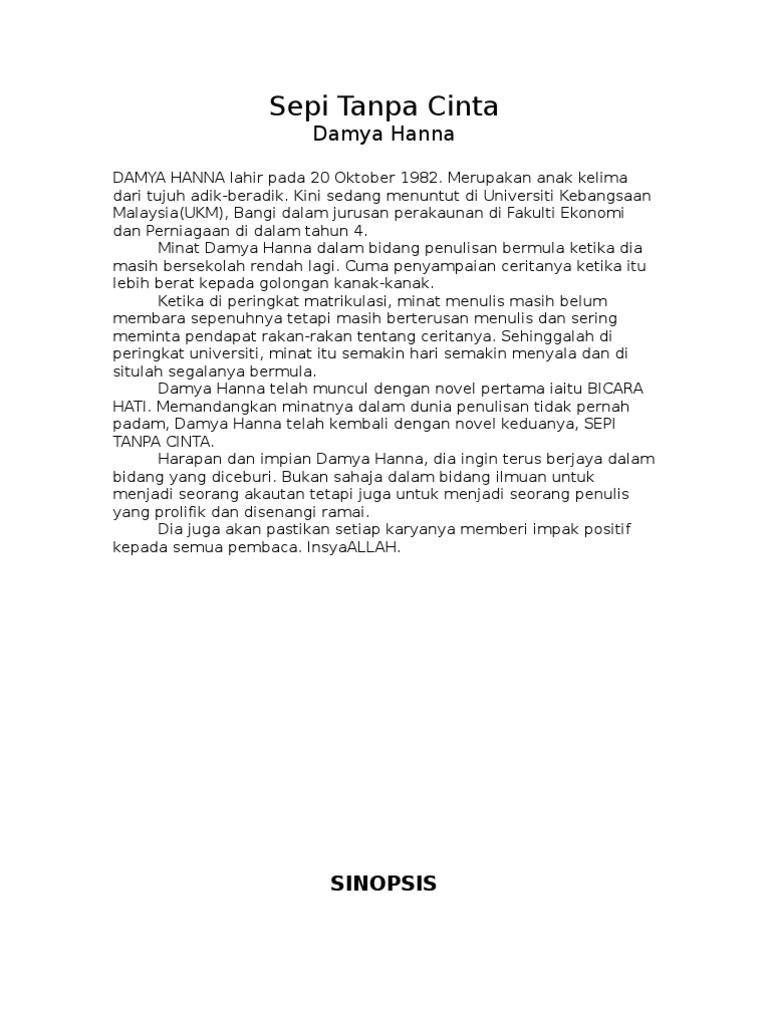 Sudah Sepi Tanpa Cinta Damya Hanna