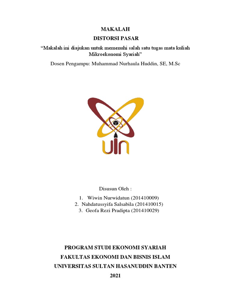 Memahami Distorsi Pasar dalam Ekonomi | PDF | Pengelolaan Keuangan & Uang