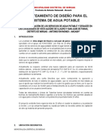 Memoria Descriptiva para Agua Potable