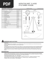 Instruction Sheet Is Av2822: - Style Number Av2822Bn:: Package Contents