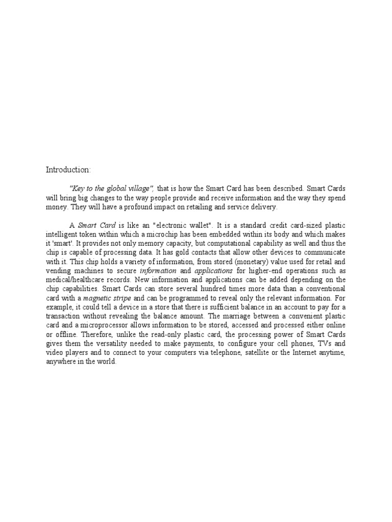 Understanding Smart Card Technology | PDF | Smart Card | Computer Data ...