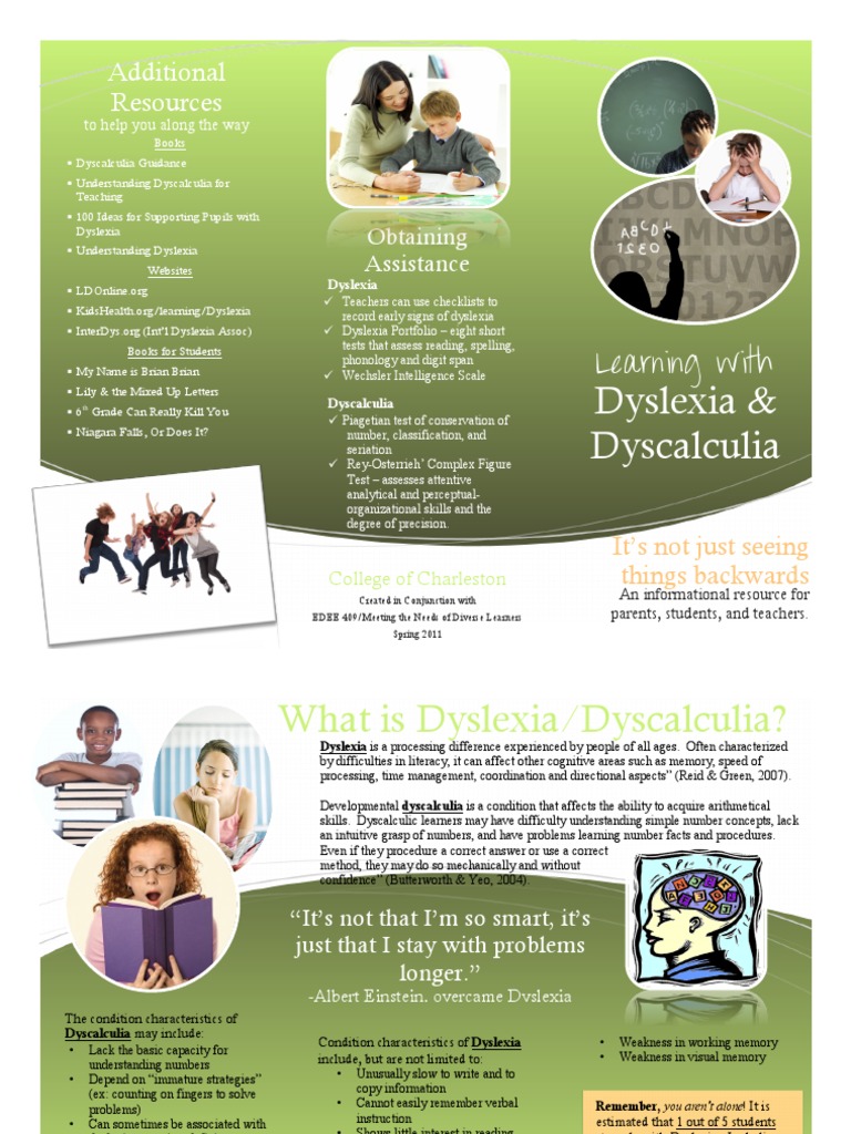 Dyslexia Brochure | PDF | Dyslexia | Cognitive Neuroscience