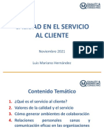 Calidad en El Servicio Al Cliente 2021