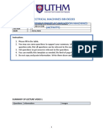 Electrical Machines Bbv30203 Chapter 4: Single Phase Ac Induction Machines (Activity)