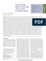 Factors Influencing The Shade Matching Performance of Dentists and Dental Technicians When Using Two Different Shade Guides