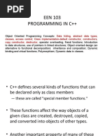 EEN 103 Programming in C++