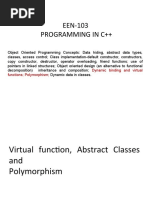 EEN-103 Programming in C++: Dynamic Binding and Virtual Functions Polymorphism