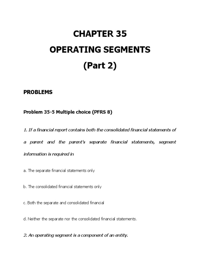 CHAPTER 35 - Operating Segments (P2) | PDF
