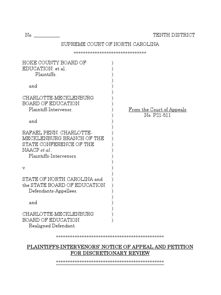 Penn-Intervenors Appeal in Leandro Lawsuit | PDF