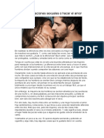 Tener Relaciones Sexuales o Hacer El Amor