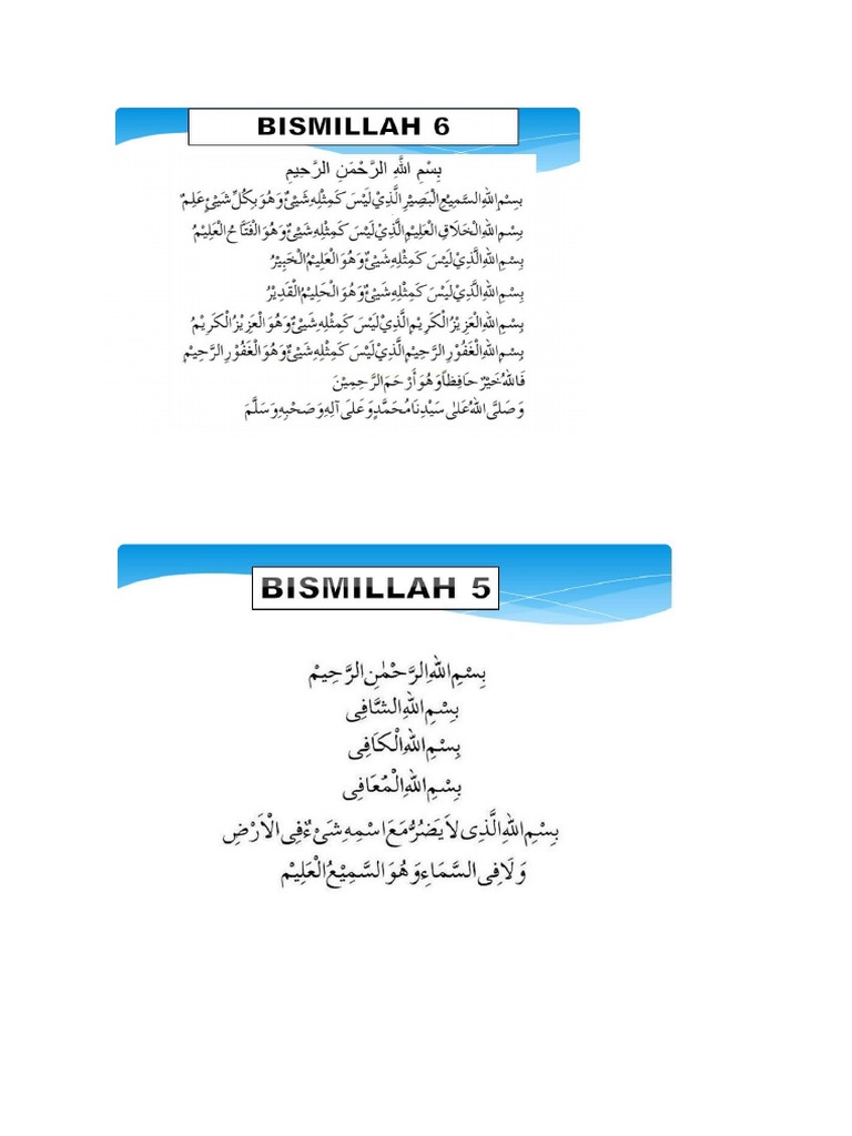 Bismillah 6 Dan 5 | PDF