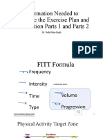 Information Needed To Complete The Exercise Plan and Presentation Parts 1 and Parts 2