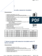 'I' Series Incubators With A Natural Air Circulation: Characteristics