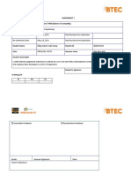 Assignment 1 Qualification BTEC Level 5 HND Diploma in Computing Unit Number and Title Submission Date