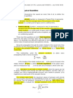 Lesson 2: Physical Quantities: C Is Called Acoustic Impedance of The Plane Wave