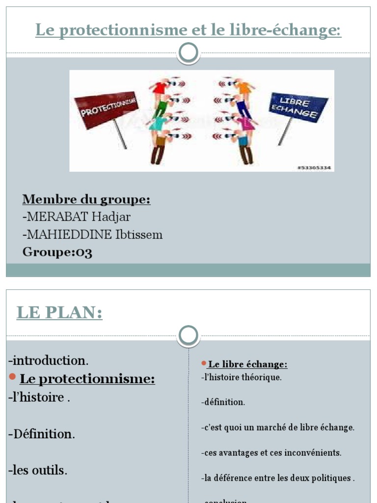 Le Protectionnisme Et Le Libre-Échange | PDF | Libre-échange ...