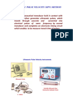 Ultrasonic Pulse Velocity (Upv) Method: Principle