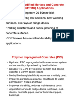 Polymer Modified Mortars and Concrete (PMM/PMC) Applications