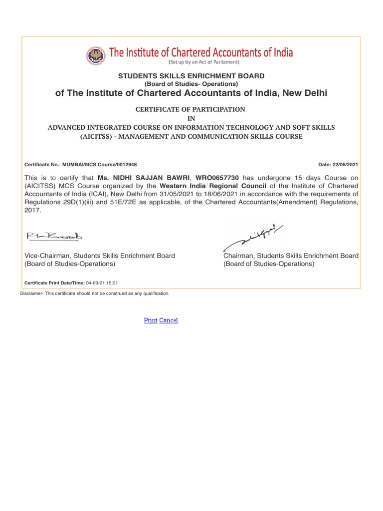 Of The Institute Of Chartered Accountants Of India New Delhi Pdf
