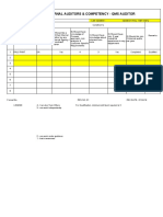 7.2.3 A List of Internal Auditors QMS