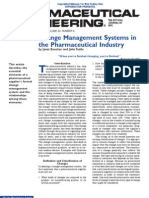 Change Management Systems in The Pharmaceutical Industry