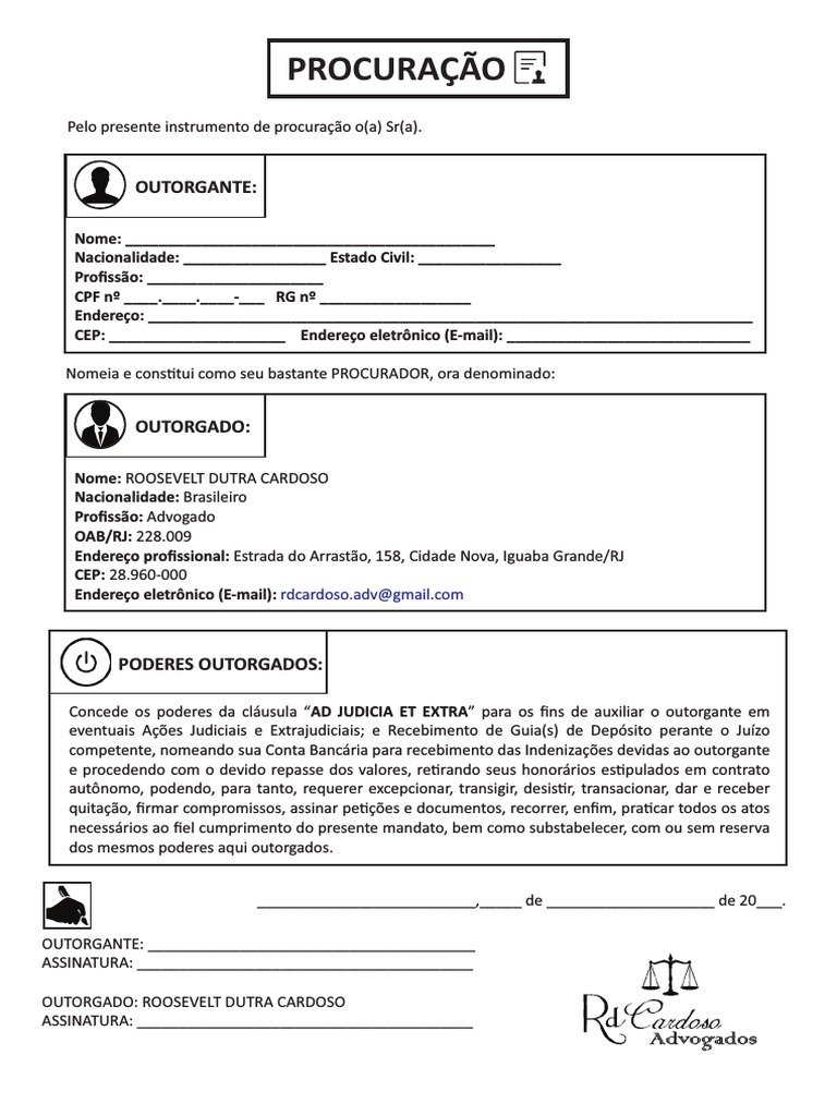 Procuração Visual Law RDC | PDF