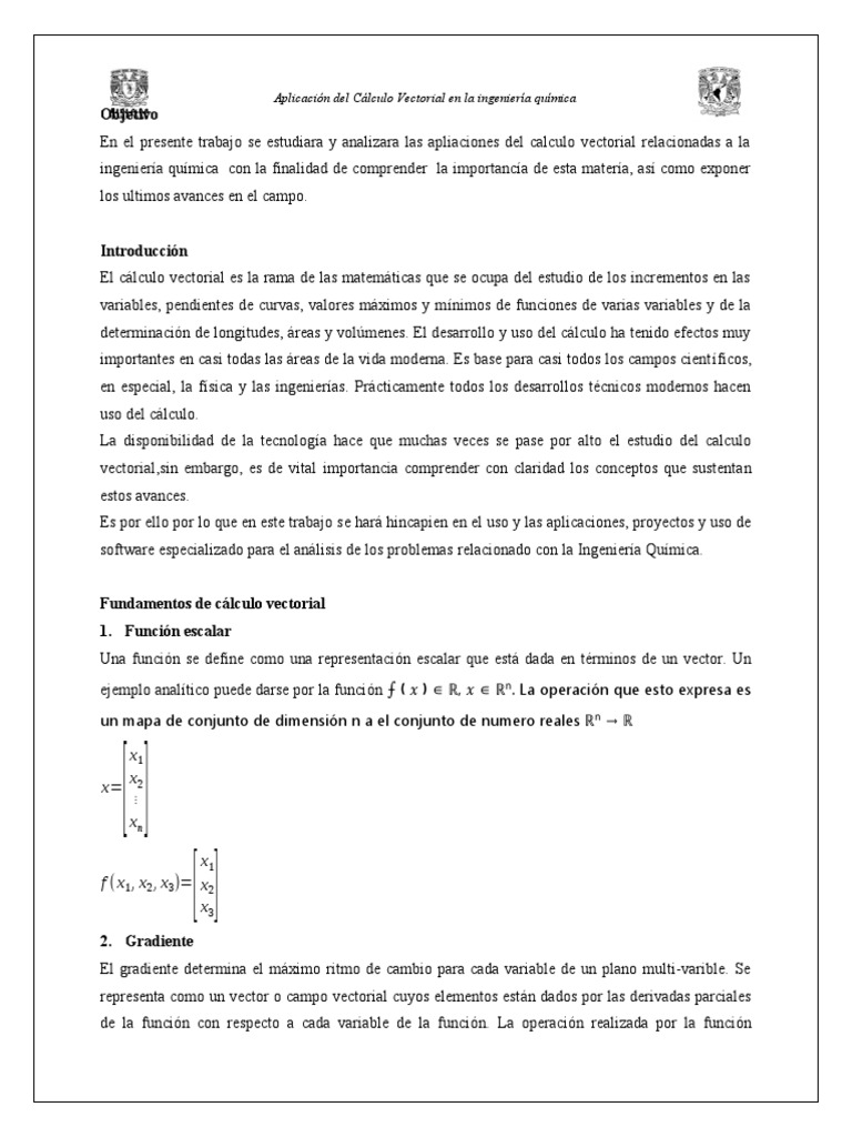 Cálculo Vectorial en Ingeniería Química | PDF | Degradado ...