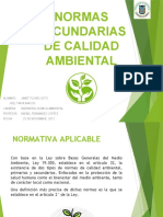 Normas Secundarias de Calidad Ambiental