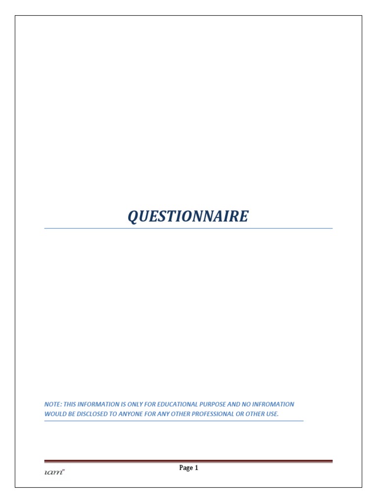 Business Growth and Marketing Insights Questionnaire | PDF