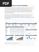 Financial Analysis Modeling CFI