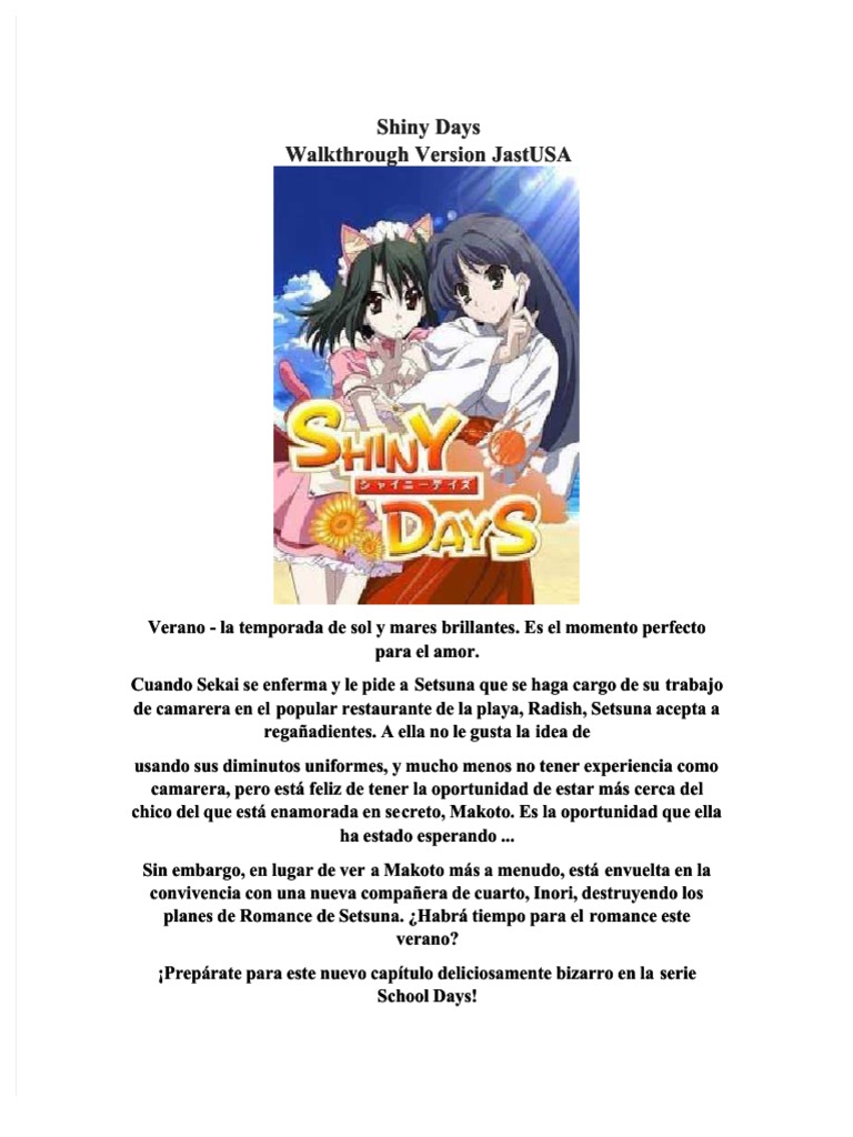 Guía de Shiny Days: Rutas y Personajes | PDF