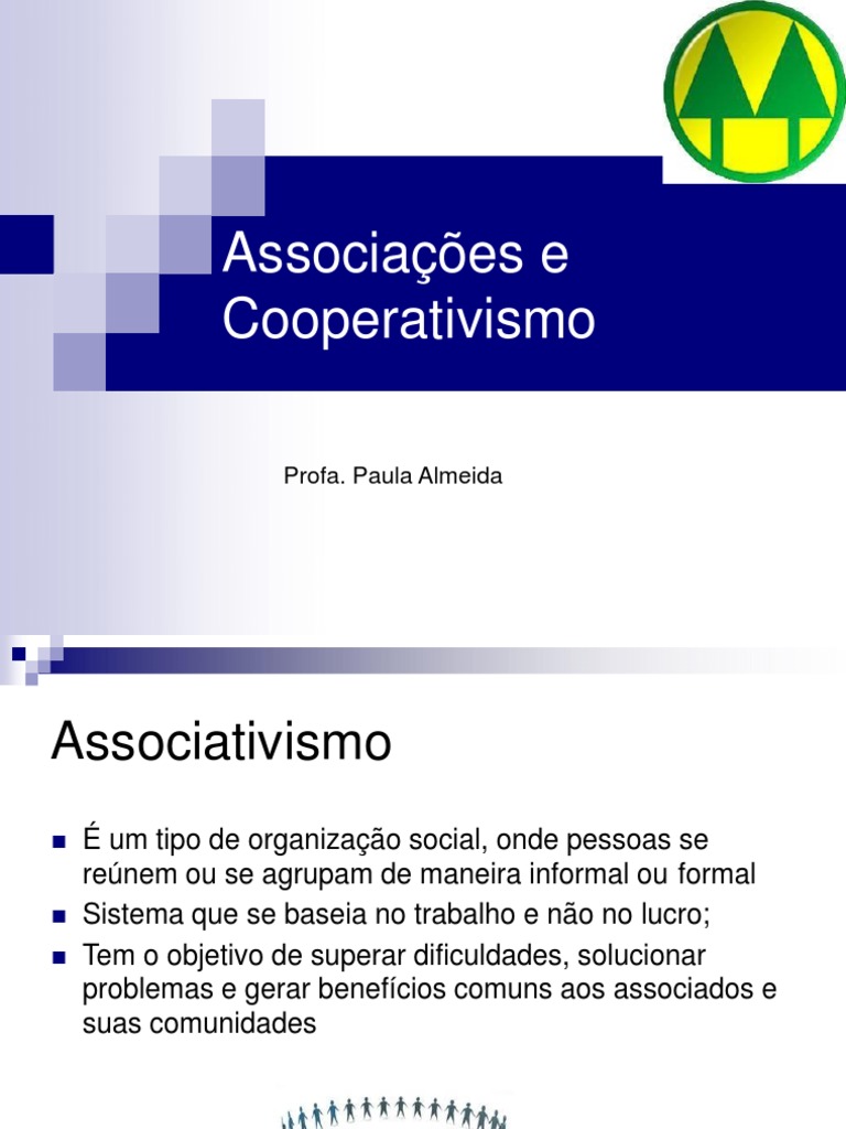 Formas de Associação e Cooperativismo: Conceitos, Princípios e Tipos ...