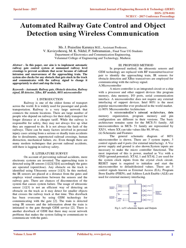 Automated Railway Gate Control and Object Detection Using Wireless