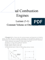 Internal Combustion Engines: Lecture (3-1) Constant Volume or Otto Cycle