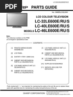 Sharp Lc-32le600e 40le600e 46le600e, Ru, S Parts Guide