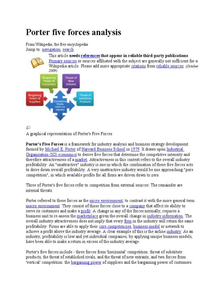 Porter's Five Forces Analysis Overview | PDF | Business | Economies