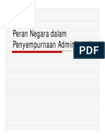 Peran Negara Dalam Penyempurnaan Administrasi