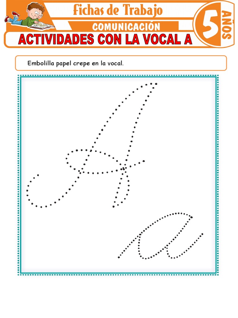 Fichas de Trabajo para la Vocal A | PDF | Artes del Lenguaje y ...