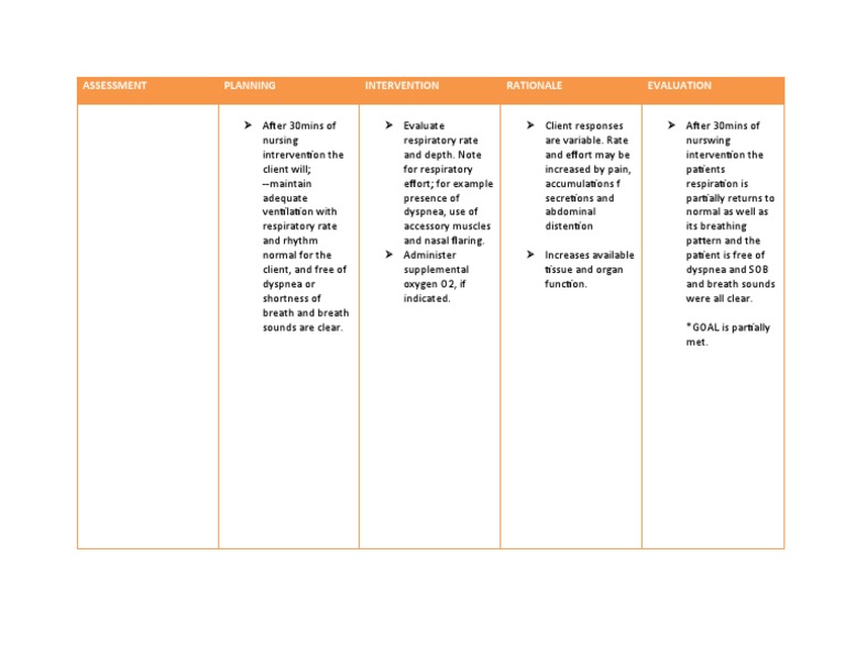 Assessment Planning Intervention Rationale Evaluation | PDF