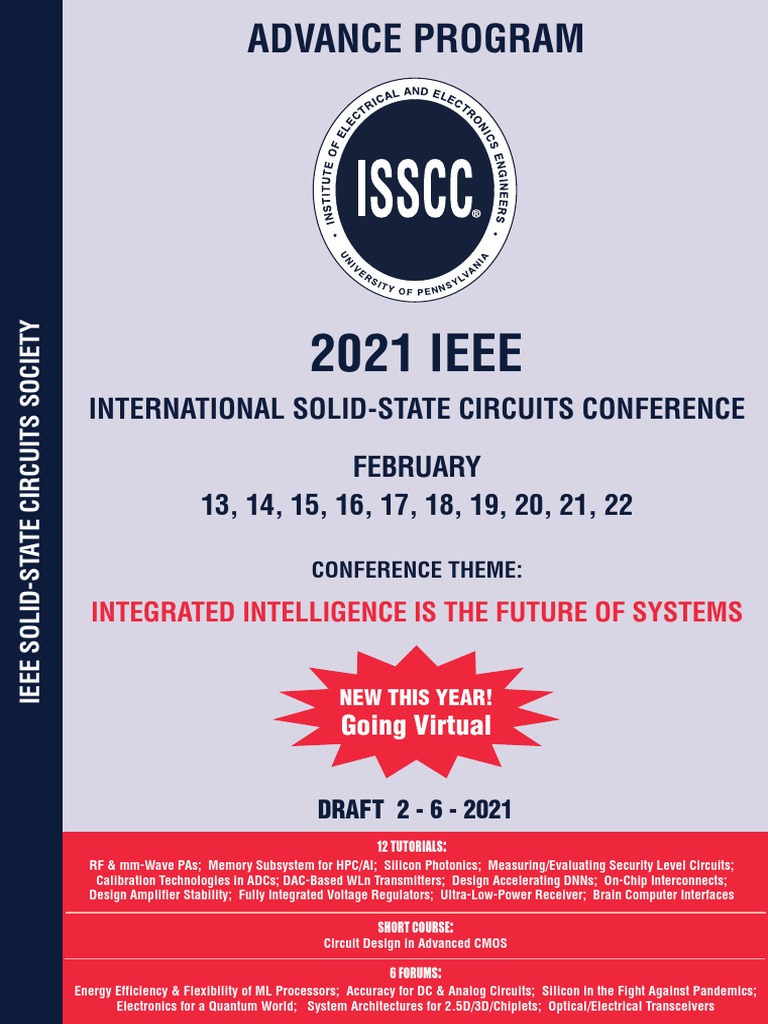 ISSCC 2021 Advance Program PDF Analog To Digital Converter System