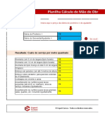 Planilha Cálculo de Mão de Obra