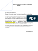 Comunicación de Ampliación de Trabajo Remoto