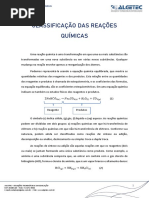 CLASSIFICAÇÃO DAS REAÇÕES