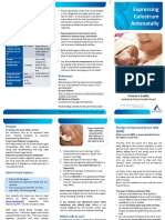 Expressing Colostrum Antenatally: Defrosting and Using Expressed Breast Milk