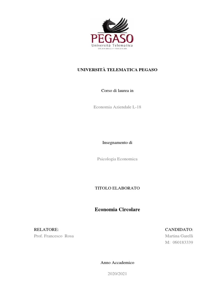 Tesi unipegaso triennale garelli martina economia circolare rev11 pdf