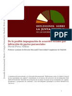 De La Posible Impugnación de Acuerdos Sociales Por Infracción de Pactos Parasociales David Pérez Millán