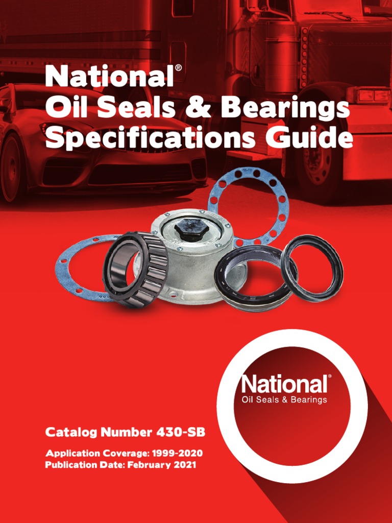 National Oil Seals and Bearings Specifications PDF Bearing (Mechanical) Mechanical Engineering